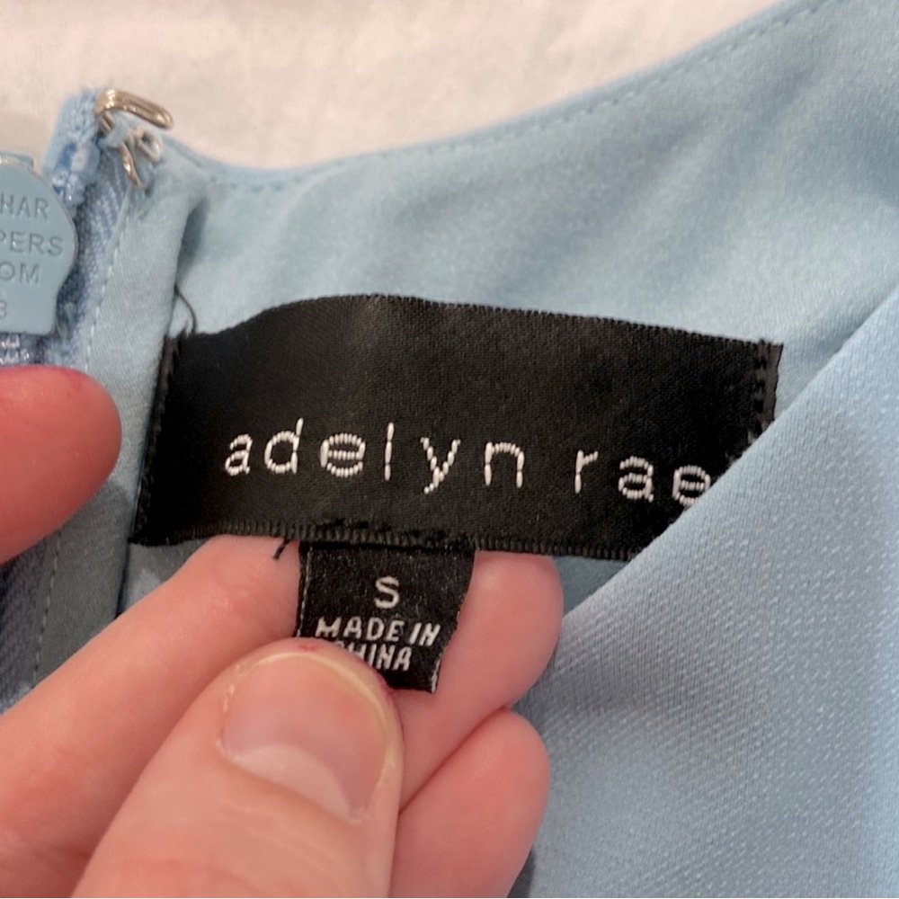 Adelyn Rae Slate Blue Ruffle Mini Dress - Picture 5 of 11